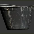 Old Rusted Metal Washbasin With Peeling Paint And Aged Vintage Appearance