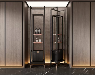 New Chinese Wine Rack Mini Bar Wine Rack Finished Wine Rack Wine Rack Hotel Rack Display Cabinet Wine Rack 3d model