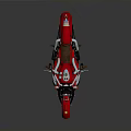 Sleek Red Classic Motorcycle With Shiny Body Chrome Accents And Black Leather Seat