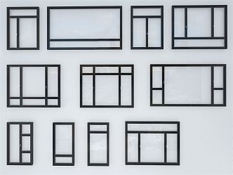 Modern casement window 3d model