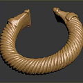 Shiny Golden Spiral Bracelet Daily Use Fashion Accessory With Smooth Design