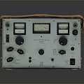 Vintage Electronic Device With Dials Knobs Leather Strap And Metal Casing 3d model