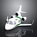 White Spaceplane With Green Stripe And Twin Engines For Space Exploration