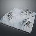 Scenic Snow Covered Mountain Landscape Featuring Rugged Peaks And Natural Texture