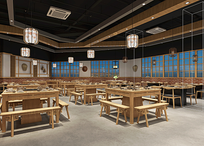 New Chinese Hot Pot Shop 3d model