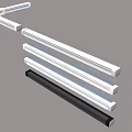 Curtain Accessories Including Metal Tracks Straight and Curved in Various Colors