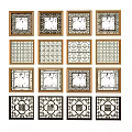 New Chinese-style openwork window flower window ancient built window Fu Lu Shou Xi flower window wooden window hollow window carved window 3d model
