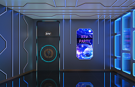 Modern KTV technology sense elevator 3d model