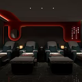 Luxurious SPA Sauna Interior Design With Massage Beds Soft Lighting And Elegant Decor