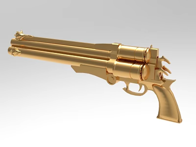 Gold high-grade pistol modeling 1403 3d model Gold high-grade pistol modeling 1403 3d model
