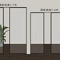 Frosted Glass Room Dividers With Black Frames In 2.7m And 2.4m Heights