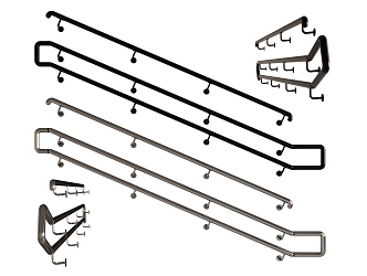 Stair handrail hardware guardrail metal railing stainless steel handrail building components 3d model