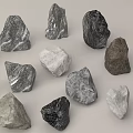 Landscape stone block 3d model