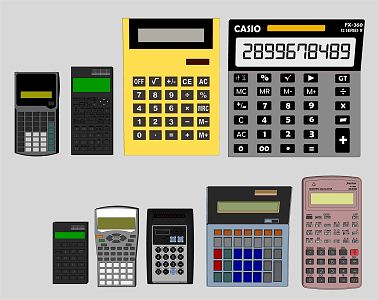 Modern calculator equipment 3d model