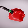 Red Jerry Can With Black Spout Green Cap And Handle For Fuel Storage