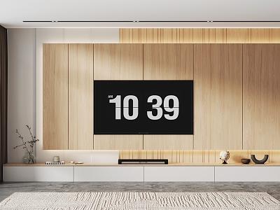 Modern TV Background Wall TV Wall TV Minimalist TV Wall TV Cabinet Vase Decorations model