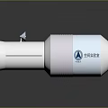 Axiom Space Satellite With Blue Solar Panels And White Body Structure Design