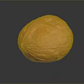 Shelled Walnut With Natural Surface Texture On Dark Background Showing Reflection