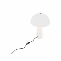 Modern Minimalist Table Lamp With White Dome Shade And Cylindrical Base Design 3d model