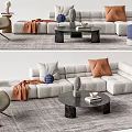 Modern Sofa Coffee Table Combination Multiplayer Sofa Coffee Table Combination 3d model