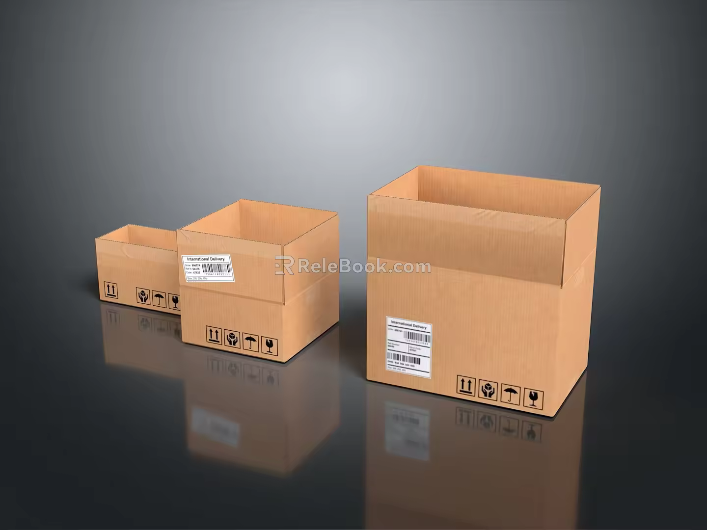 Box Carton Container 3d model