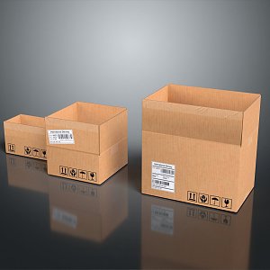 Box Carton Container 3d model