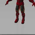 Iron Man 3D Character Model With Red And Gold Armor And Glowing Chest Reactor