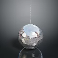 Silver Disco Ball Hanging Decorative Light with Mirror Surface Reflective Design 3d model