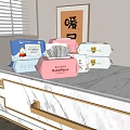 Wet Tissue Paper Wet Toilet Paper Soft Skin Towel Soft 3d model