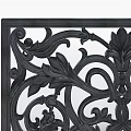 Black Carved Decorative Panels With Intricate Floral Scroll Patterns 3d model