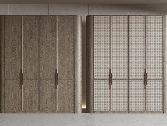 Solid wood wardrobe 3d model