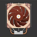 Modern Design Dual Air Conditioner Fan with Red Frame and Heat Sink for Home Cooling