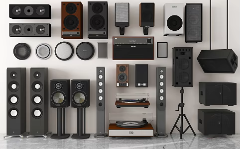 Audio and sound combination ceiling floor-mounted audio wall-mounted audio and video equipment 3d model