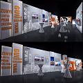 Public Art Exhibition For Urban Renewal With Stage And Display Boards