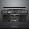 Vintage QFX Radio Cassette Player Retro Design With Dual Speakers And Tape Deck