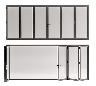 modern folding door 3d model