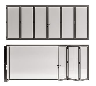 modern folding door 3d model