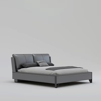 Modern Grey Sectional Sofa With Soft Cushions And Elegant Design 3d model