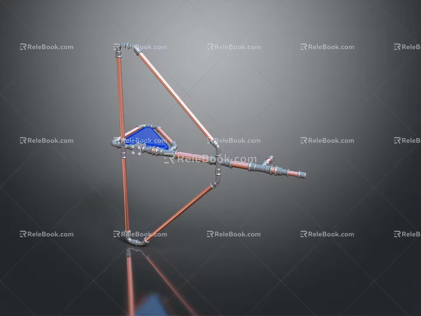 Iron frame large iron frame iron frame house factory industrial iron frame iron ladder rigid ladder work frame rigid scaffold 3d model