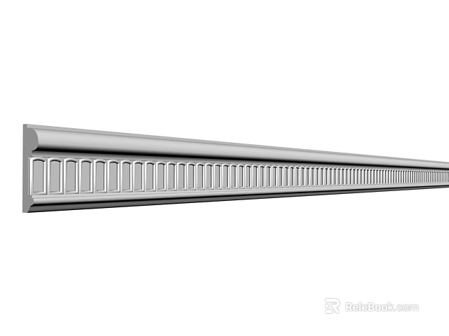 Gypsum Coving With Classic Molding Design For Modern Interior Ceiling Decoration 3d model 