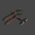 Russian Soviet biplane 3d model