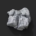 Natural Rock Formation With Detailed Rough Textured Surface In Outdoor Scene 3d model