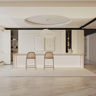Modern table combination 3d model