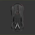 Futuristic Silver Sports Car With Aerodynamic Body And Orange Accent Wheels