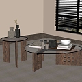 Modern Middle Ancient Style Coffee Table 3d model