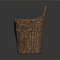 Handwoven Wicker Storage Basket for Home Organization and Decorative Use