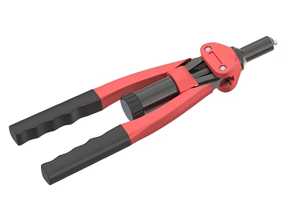 Red And Black Manual Hardware Tool Professional Riveting With Ergonomic Handle Design 3d model