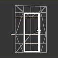 Modern Metal Frame Storage Shelving Unit With Light Wooden Shelves And White Door