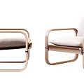 Modern Leisure Chairs Featuring Wooden Metal Frames And Soft Upholstered Seats