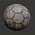 Cracked Surface Vintage Soccer Ball Showcasing Classic Sports Equipment Design